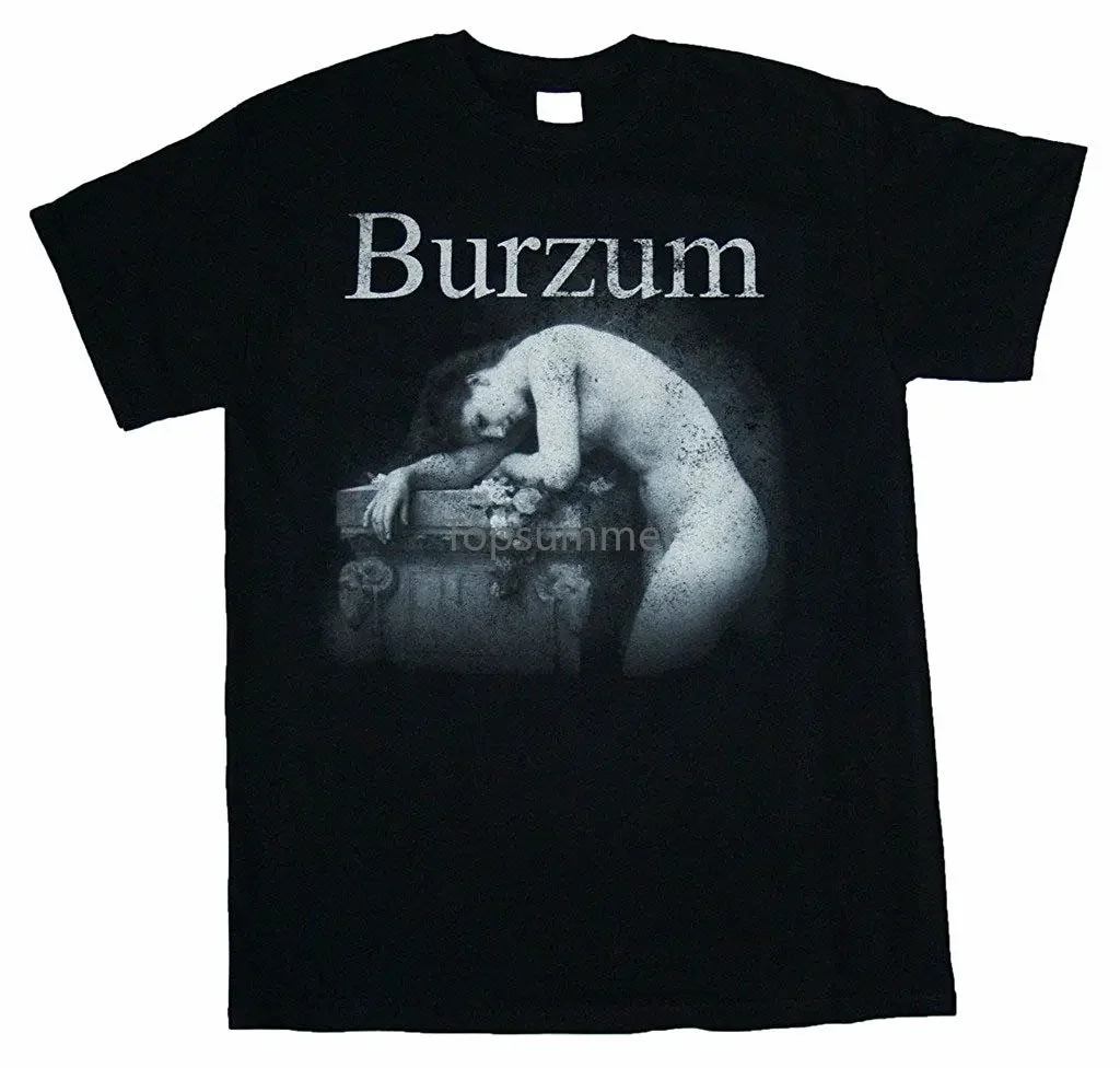 

Burzum Fallen Men'S T-Shirt Black T Shirt Men Black Short Sleeve Cotton Hip Hop Print Tee Shirts Original Tops Novelty