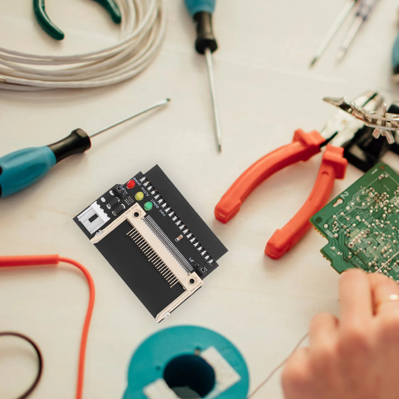 

Compact Flash Cf to Converter LED 50-Pin Mode Jumper 4V Power Cable Included 40Pin Connection