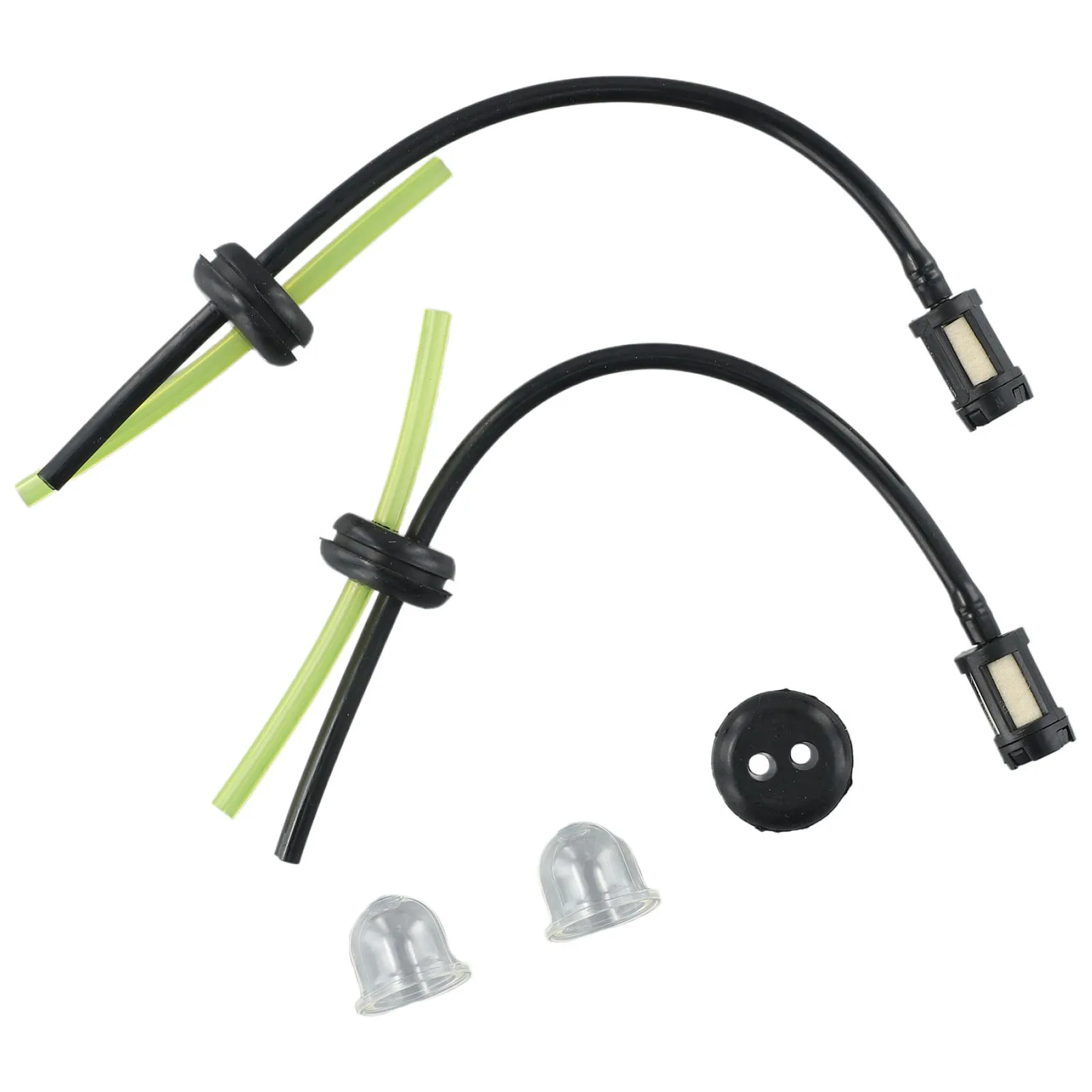 2 Sets Fuel Filter Fuel Hose Seal With Priming Bulbs For Brushcutter- Hedge Trimmer Garden Tools Lawn Mower Accessories
