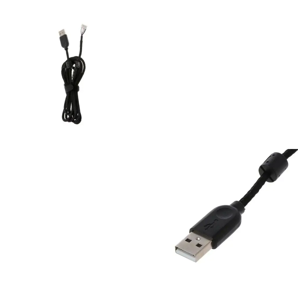  2.1m Nylon Braided Line USB Mouse Cable Replacement Wire for G502 Gaming Mouse