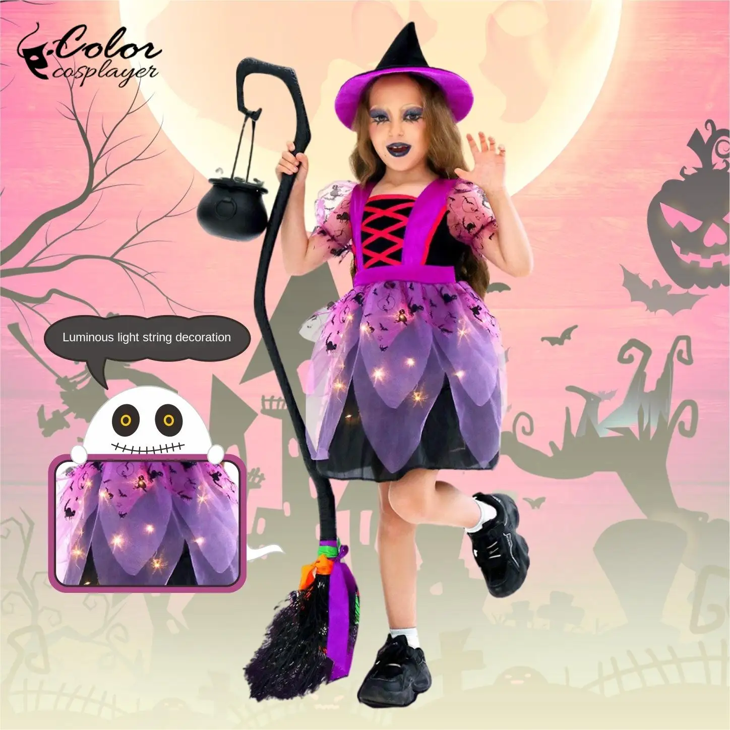 Purple Witch Cospla…