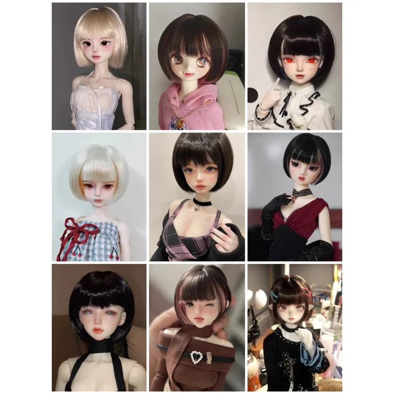 

BJD Doll Wigs High Temprature Short Straight Hair For 1/3 1/4 1/6 MSD MDD Hair Accessories Girls DIY Gift