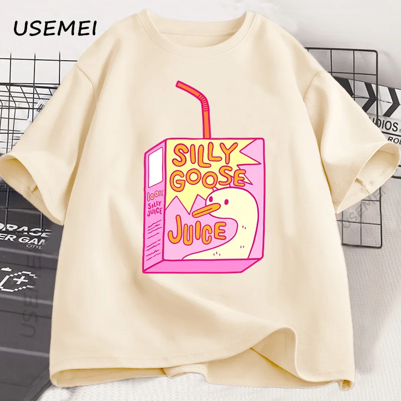 Silly Goose Juice Classic T-Shirt Men Women T Shirts High Quality Cotton Clothes Short Sleeve Crew Neck Tee Shirt Summer Top