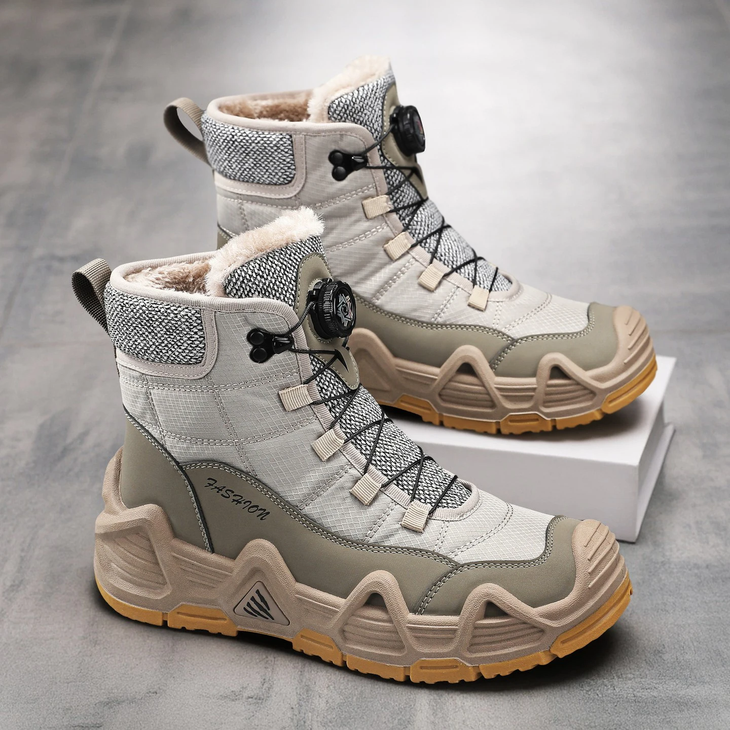 

Warm Fur Outdoor Mens Combat Tactical Desert Boots Climbing Training Waterproof Sports Shoes Male Field Hunting Hiking Shoes