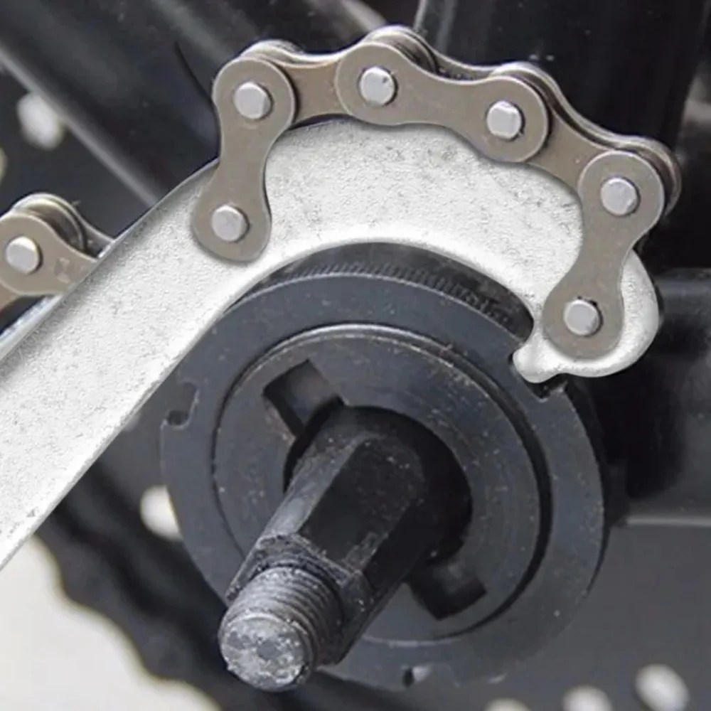 Multi Functional Tail Hook Metal Wrench Bicycle Bike Lock Ring Remover Bottom Bracket Repair Spanner Bicycle Repair Accessories - view 3
