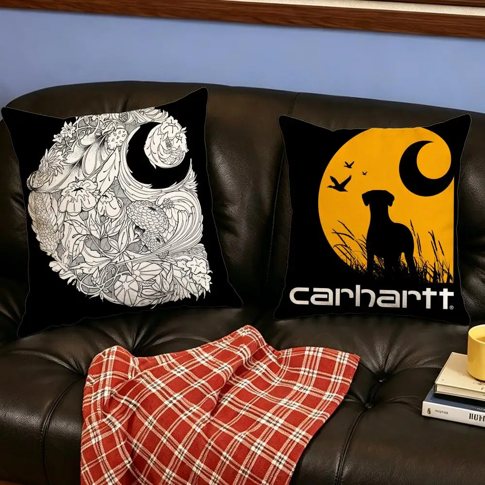 Linda funda de cojín decorativa C-Carhart, funda de cojín para decoración del hogar, funda de almohada suave para sofá, dormitorio, uso en exteriores