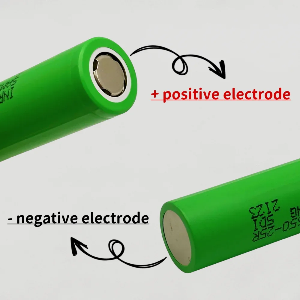 100% New 18650-25R 3.7V 2000mAh Li-ion Rechargeable Battery Suitable for Flashlight Remote Control Fan Toy Vehicles etc