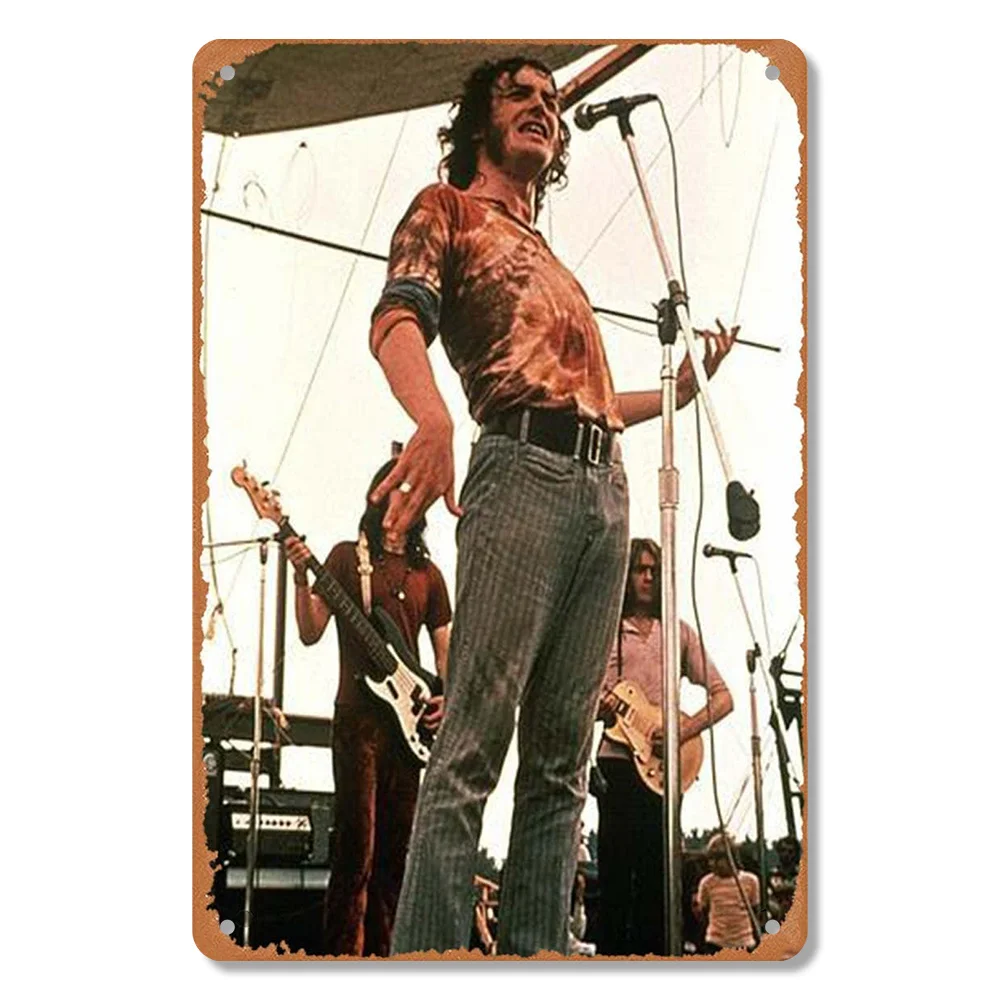 Joe Cocker Woodstock 1970 Metal Iron Sign, , Rustproof Vintage Wall Art, Easy-to-Hang Decor, Suitable for Home and Bar, Retro Co