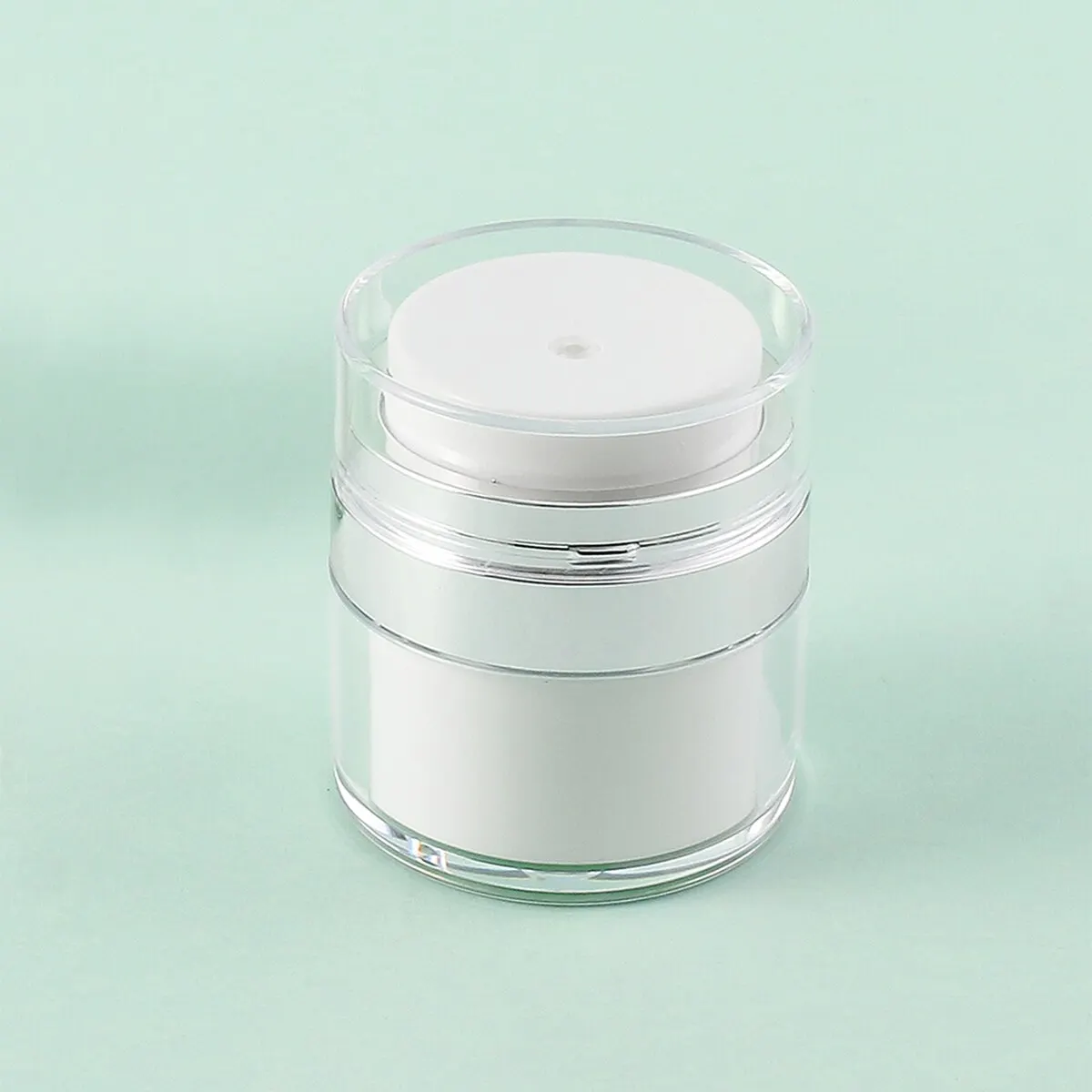 15/30/50ml Air Pump Moisturizer Jar Container Empty Cream Subpackage Vacuum Bottle for Skincare Face Makeup Lotion Creams