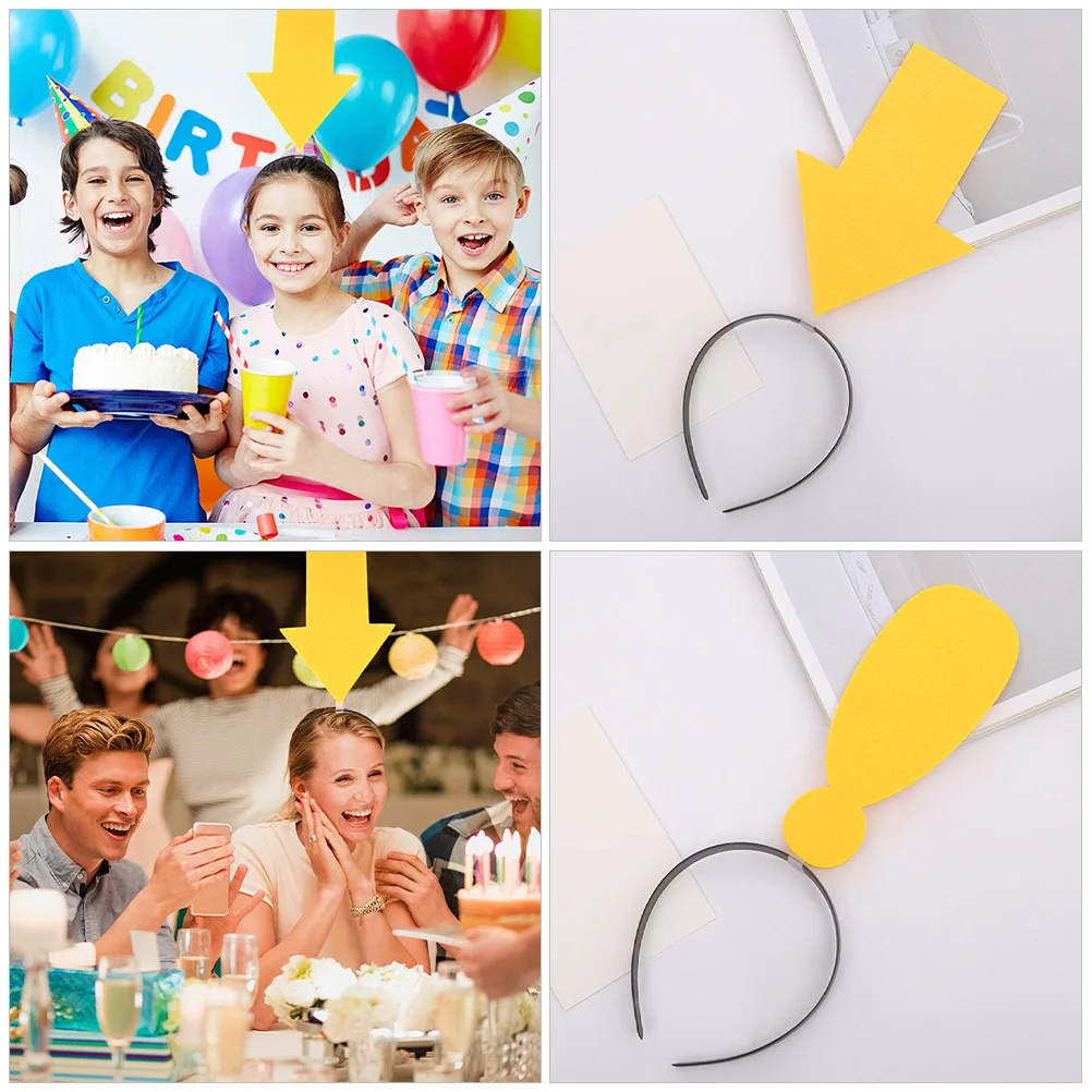 

2pcs Arrow Hair Hoop Funny Novelty Party Headband Creative Fabric Headdress For Women Girls Carnival Halloween Birthday Wedding