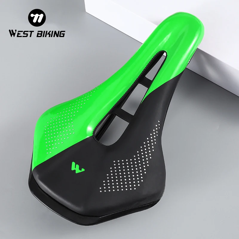 

WEST BIKING Bicycle Saddle Seat Road Mountain Bike Cushion For Men Women PU Leather Shockproof Racing Saddle MTB Cycling Saddles