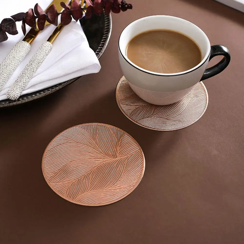 PVC Coasters Heat Resistant Cup Pad Anti-Scalding Table Mat Protective Placemats for Kitchen Dining Bar Living Room Accessories