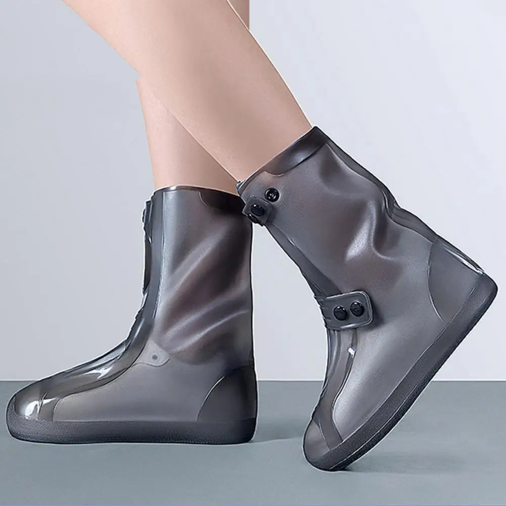 2Pcs High-tube Shoe Covers High-quality Outdoor Travel Rain Boots Non-slip Protector Waterproof Shoe Covers for Men and Women