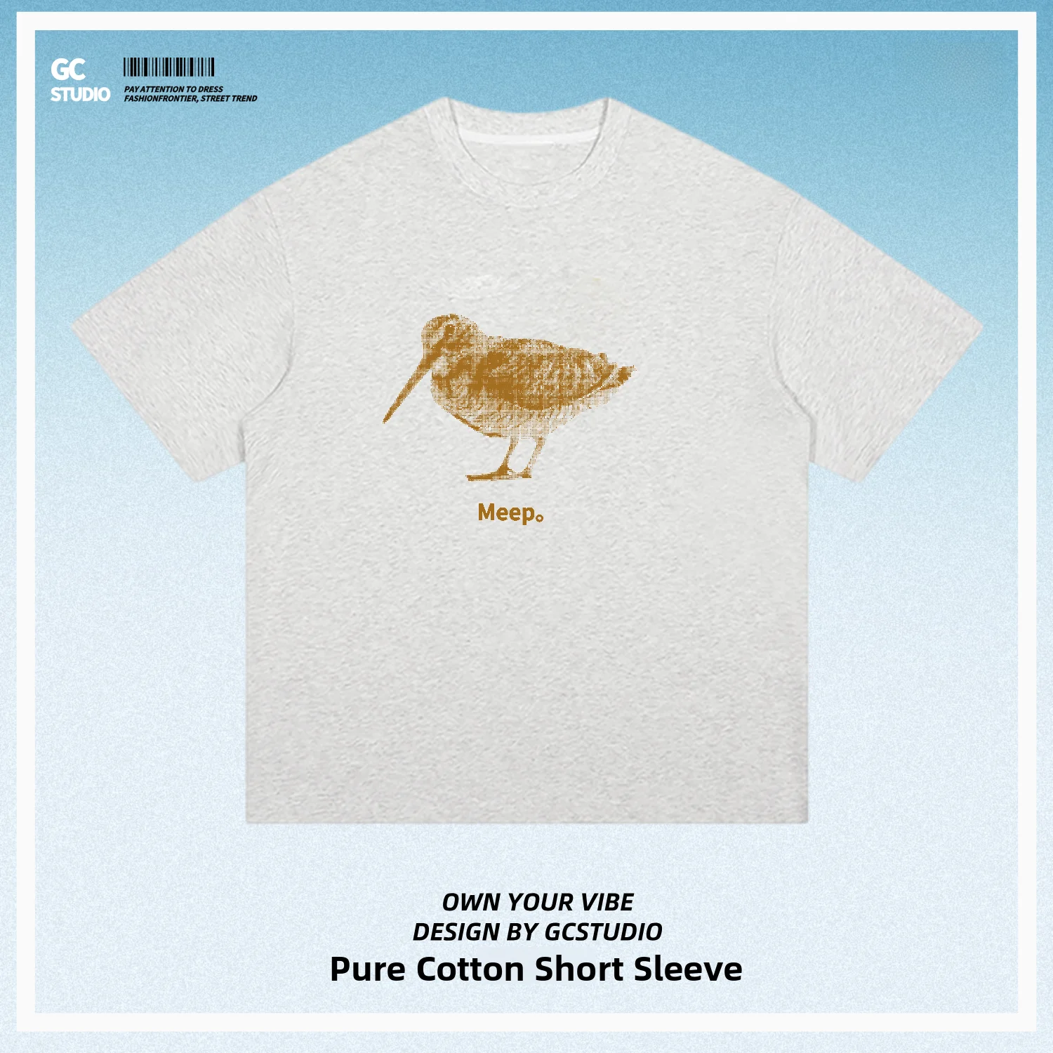 Loose Cotton Birdwatching Field Guide Short Sleeve T-Shirt Unisex Outdoor Casual Wear Breathable Comfortable Print Design