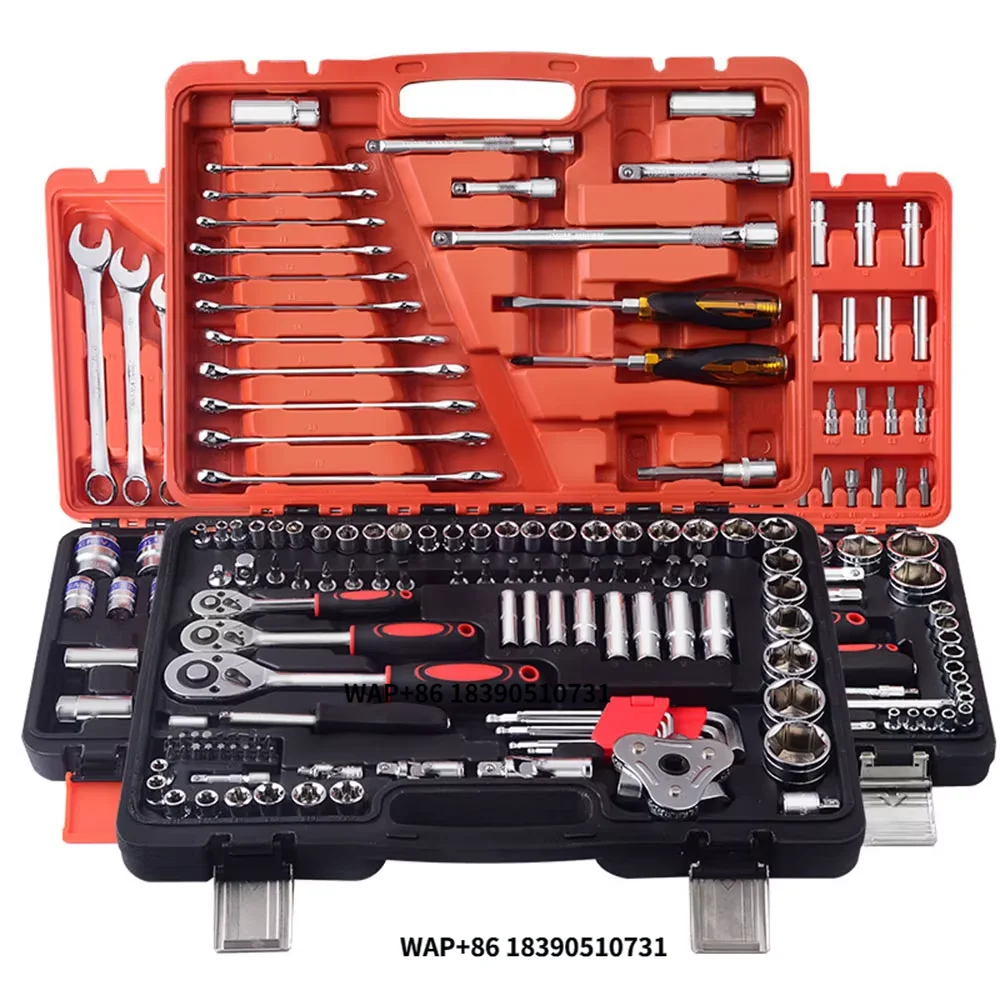 

121pcs Carbon Steel Hardware Tool Set Multi-Function Garage Workshop Tool Box Hard Case Hand-Power Source OEM