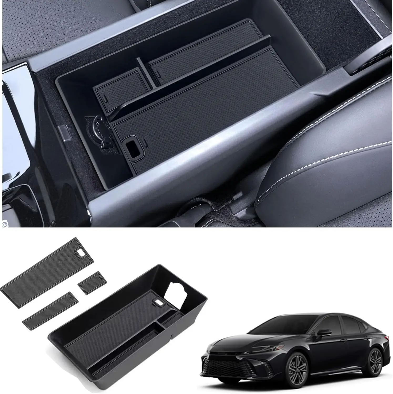 

Kptidy Center Console Tray For 2025 Toyota Camry 9th Gen 2025 Armrest Storage Box Center Console Organizer Car Tray Accessories
