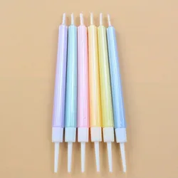 6 Pcs Surprise Birthday Colored Candles Home Decor Aesthetic Candle Wedding Centerpieces 2024 Party Supplies Decoration Candles