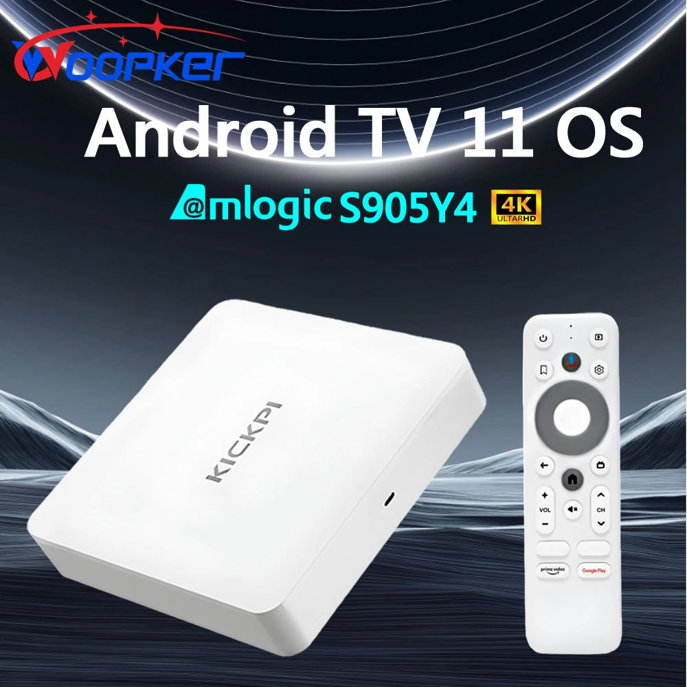 

Woopker KICKPI KP1 ATV Smart TV Box Android 11 Amlogic S905Y4 2.4/5G Dual WIFI Support Netflix Google Android TV Box