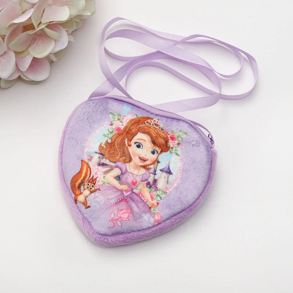 Disney Frozen Shoulder Bag Coin Purse Action Figure Toy Snow White Mermaid Cute Crossbody Bags Backpack Kids Girls Birthday Gift