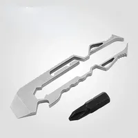 Stainless Steel Multi-Function Pocket Tools 6 in 1 Bottle Opener Keychain Wrench Hiking Camping Outdoor Spanner EDC Gadget