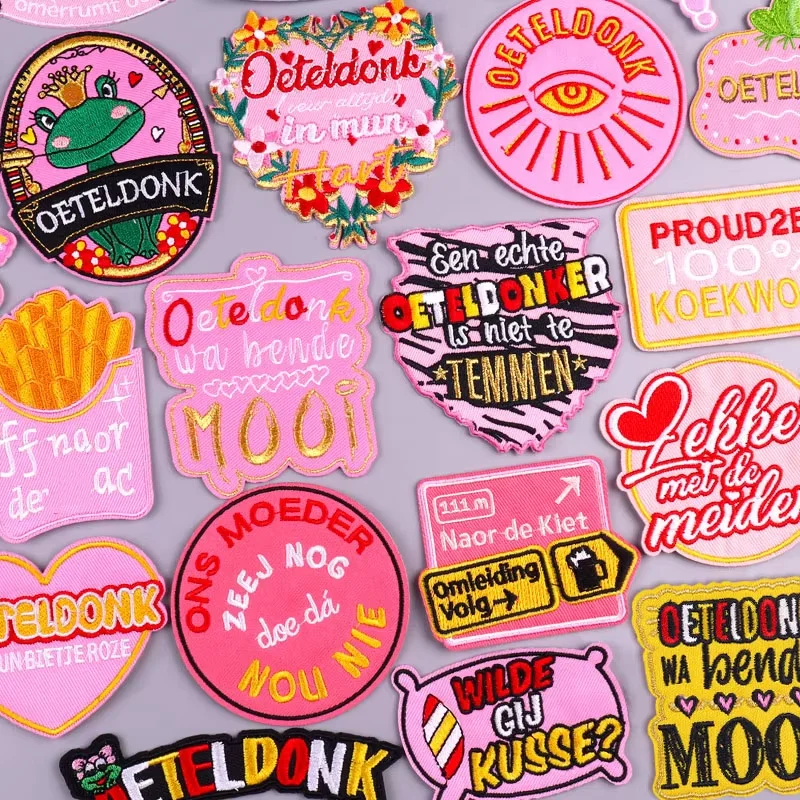2025 Nieuwe Nederland Oeteldonk Embleem Opstrijkbare Patches Voor Kleding Oeteldonk Carnaval Kikker Borduren Patches Voor Kleding Sticker