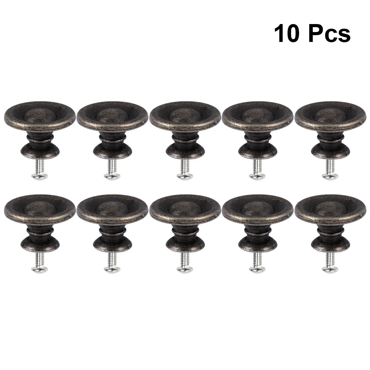 10Pcs Vintage Alloy Round Drawer Knobs Retro Pull Handle for Cabinet Door Dresser Cupboard Kitchen Furniture Stylish Update