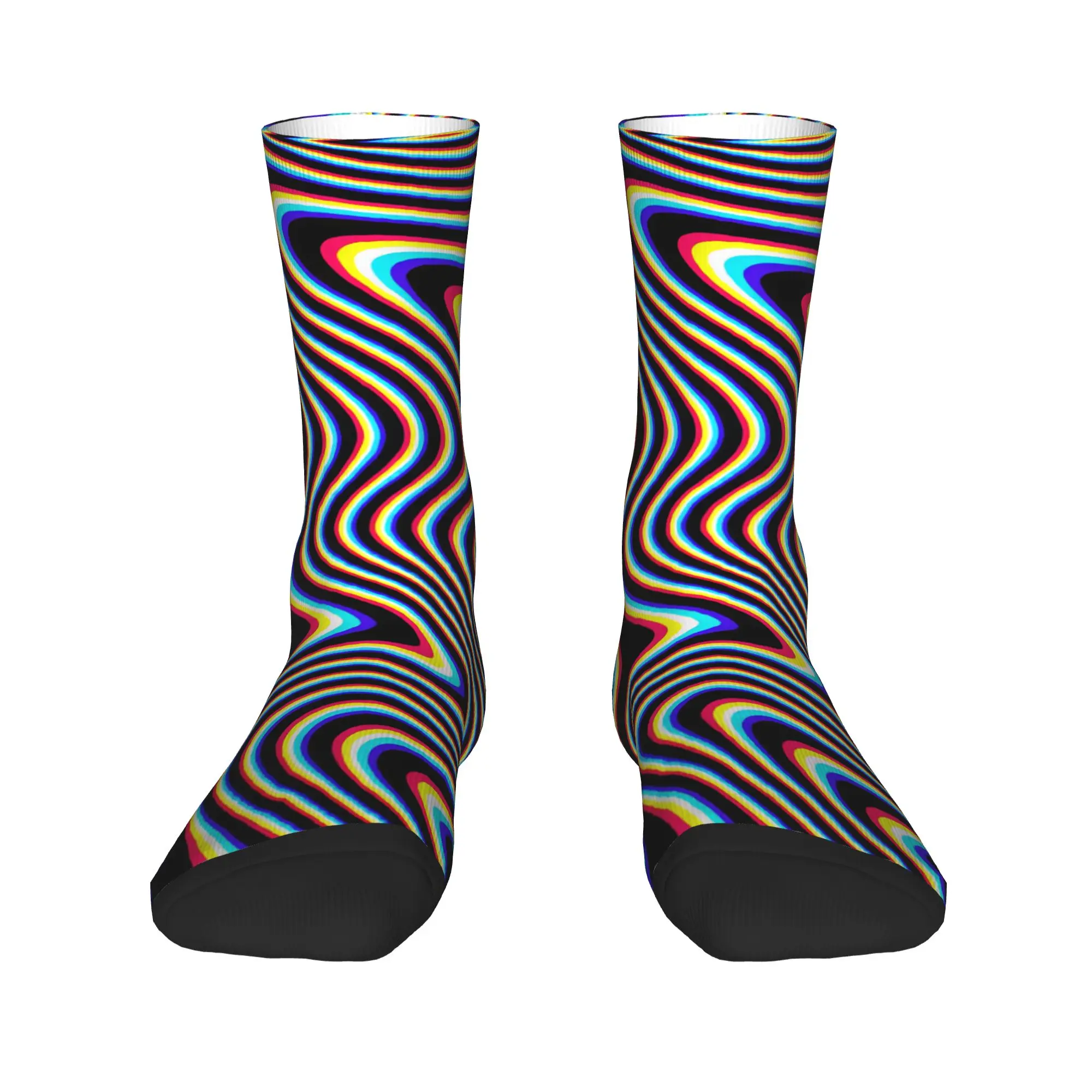 Abstract Swirl Disorder Socks  Graphic Stockings Non-Slip Men Socks Breathable Spring Gothic Outdoor Sports Socks