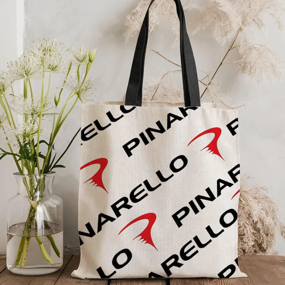 

Bicyclinges Bike P-pinarello Storage Bags Canvas Double-Sided Print Tote Bag Large Capacity Shoulder Fashion Shopping Handbag