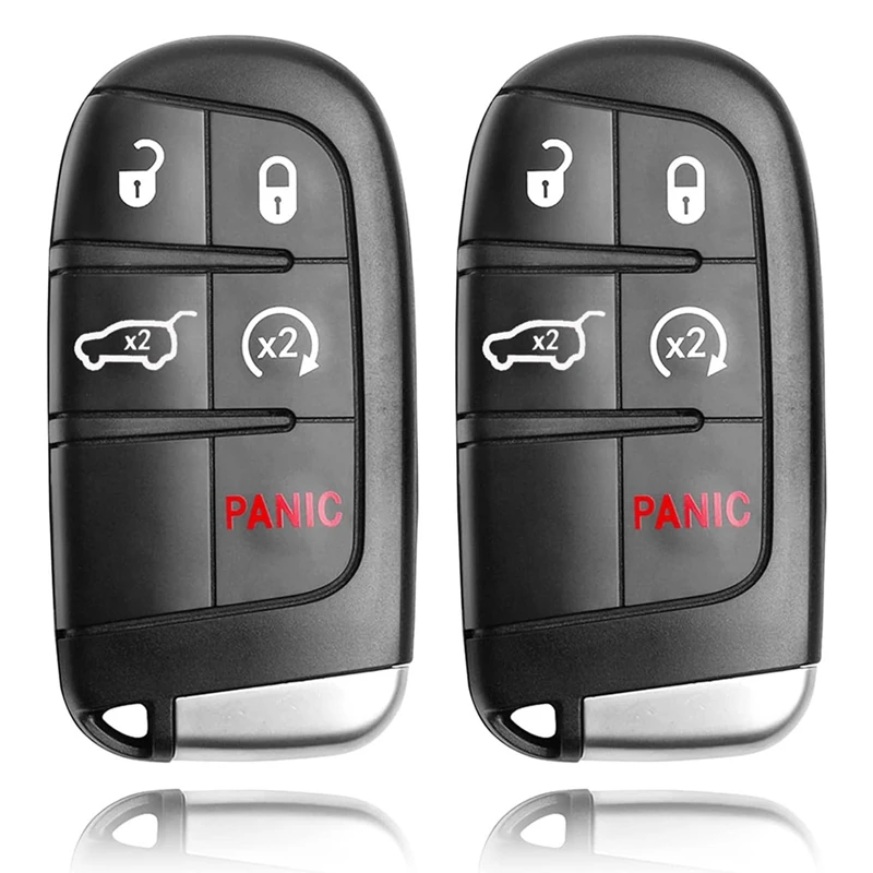 Key Fob, Keyless Entry Remote Control For Jeep Grand Cherokee 2014-2022, M3N-40821302 68143505, 433Mhz 2PCS