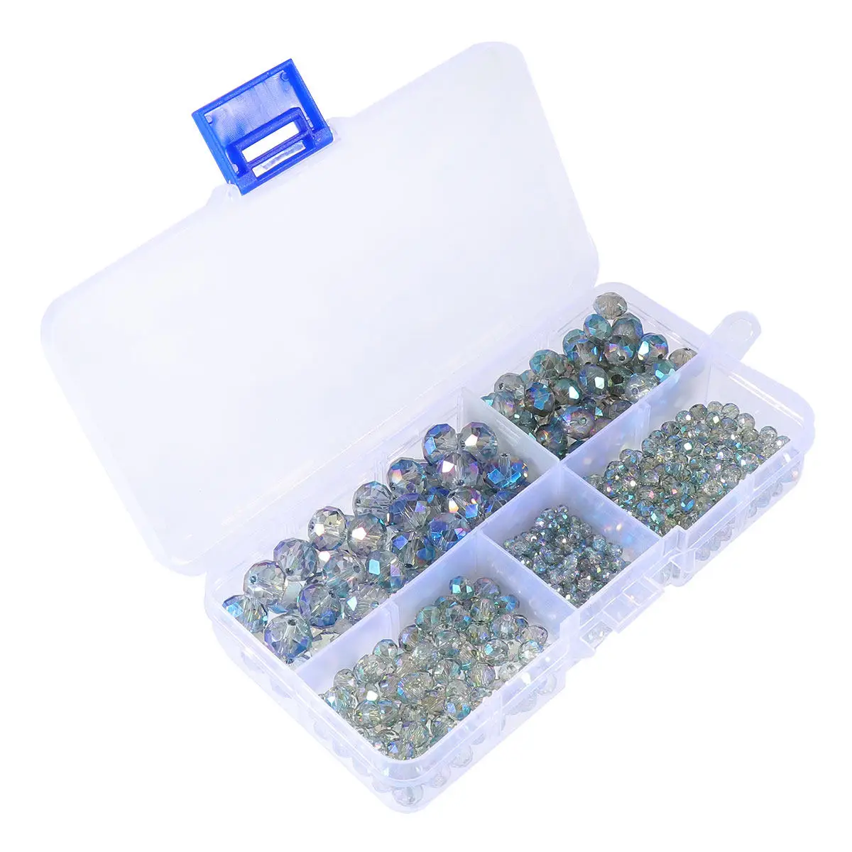 

710pcs Flat Crystal Light Green Plated Diy Jewelry Making For Necklace Bracelet Earrings Glass Beads Crafting Accessories Beads