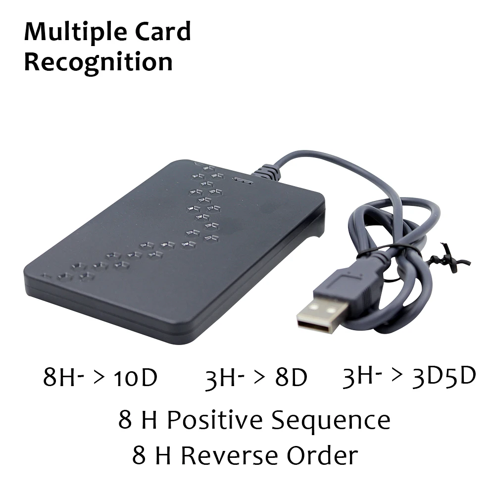 Usb Kaartlezer Gevoeligheid Smart Window Usb Proximity Reader Dual Frequency Rfid Lezer Poort Em4100 Tk4100 Em4305 Kaart