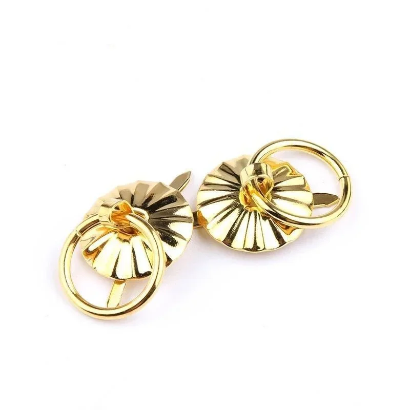 2 قطعة مشابك براد المعدنية حلقات سحب مشابك ورق براد صغيرة مقبض درج عتيق حلقة إكسسوارات تزيين يدوية ذاتية الصنع #5