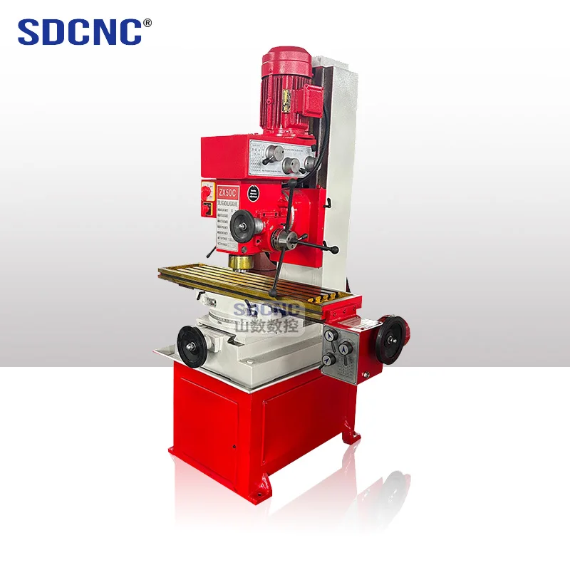 

SDCNC ZX50C Metal Milling Machine New Condition Vertical Drilling Milling Machine MT4 Spindle Taper for Light Duty Machining