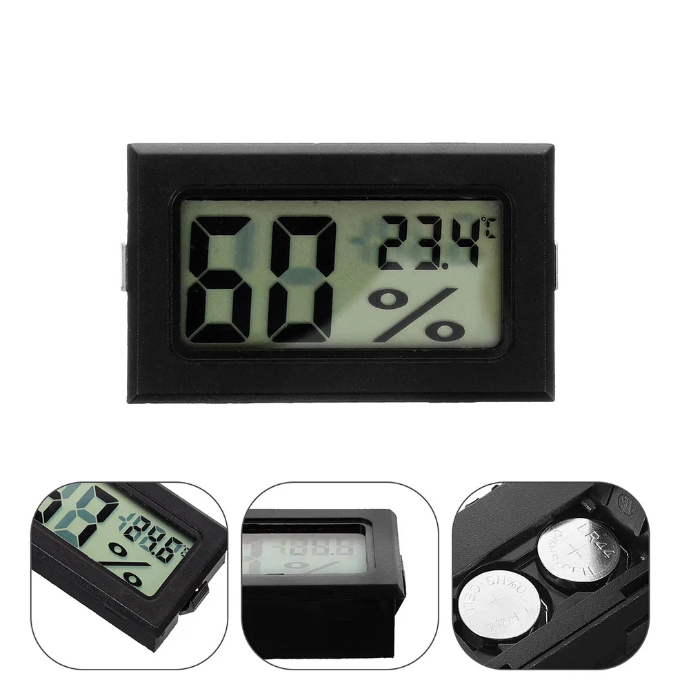 

4 Pcs Electronic Hygrometer Fridge Thermometer Abs Ball Python Tank Accessories