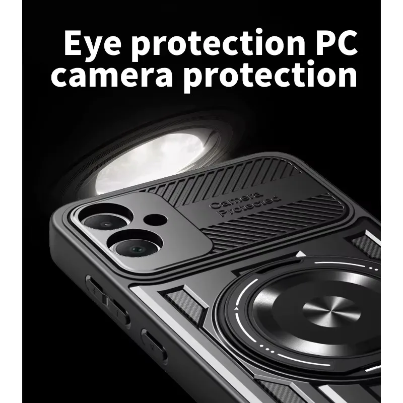 

Luxury Magsafe Magnetic Wireless Charging Armor Case For Samsung Galaxy A05 A05S Military Finger Ring Holder Protective Case