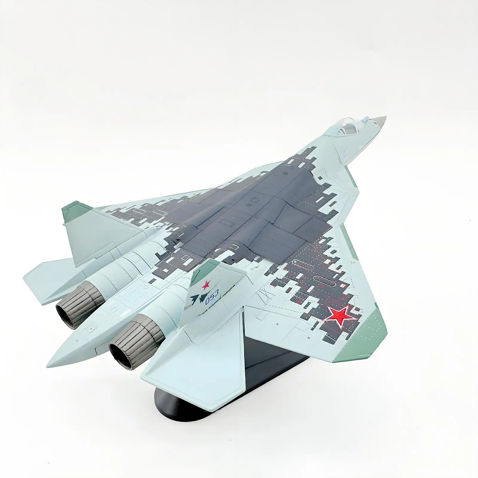 

1:100 SU-57 Aircraft Model Realistic with Base for Bedroom Home TV Cabinet