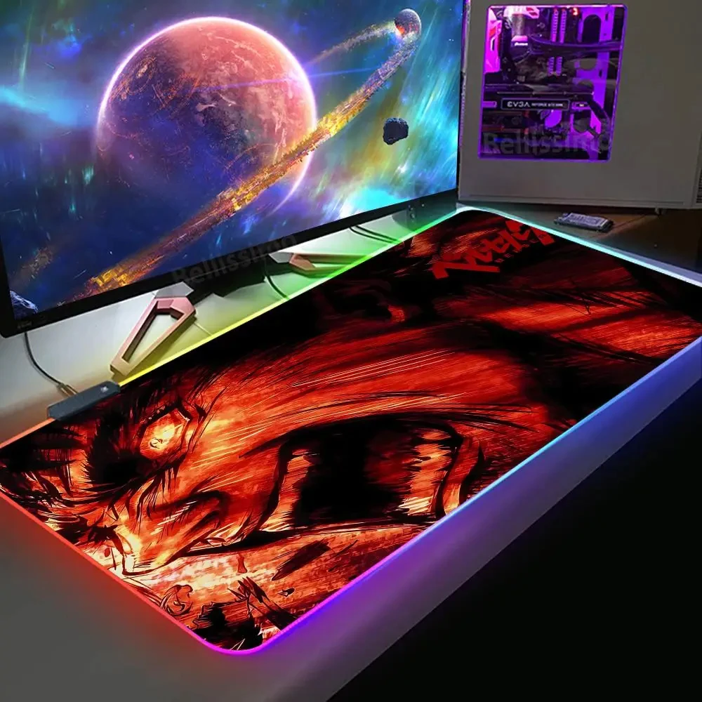 Xxl warrior Gaming Accessories Computer Mouse pad Keyboard Backlit RGB Berserk Guts Gabinete Gamer Carpet Tapis De Souris Desk