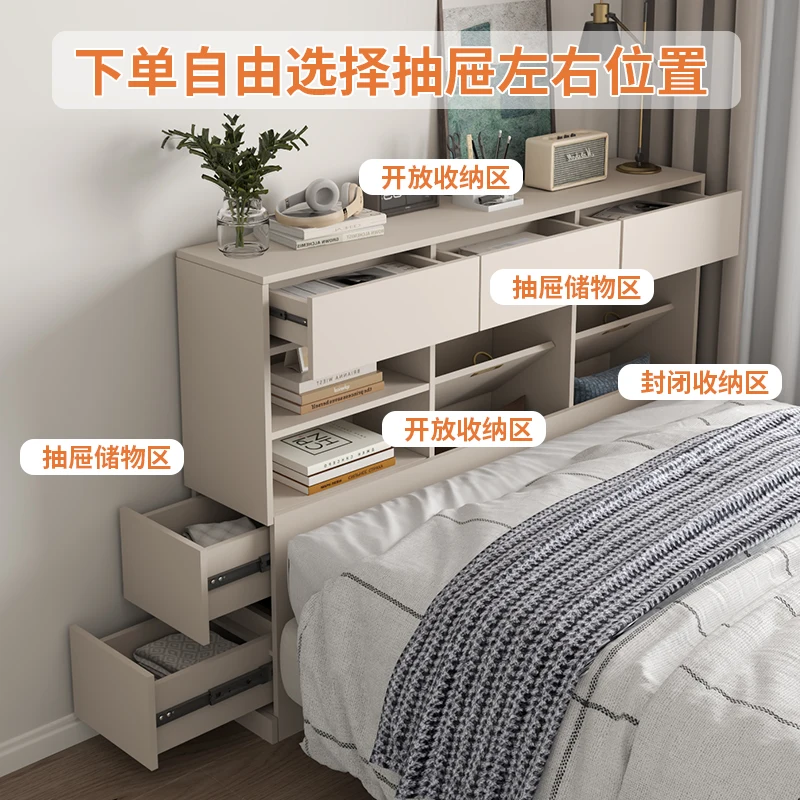 Solid wood bedroom bedside locker master locke crack locker bedside gap stuffing storage cabinet