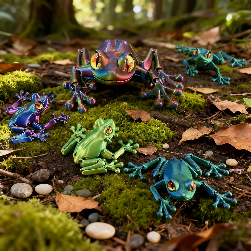 3D Printed Frog Statue, Flexib - 3D Printing Action Figure 评论和价格