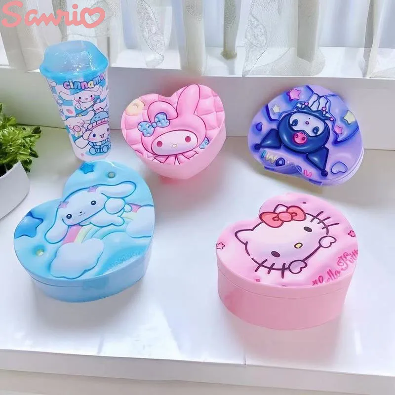 4/8pcs Sanrio Storage Box Anime Hello Kitty Melody Jewelry Box Kawaii High Capacity Multifunctional Cosmetic Storage Container