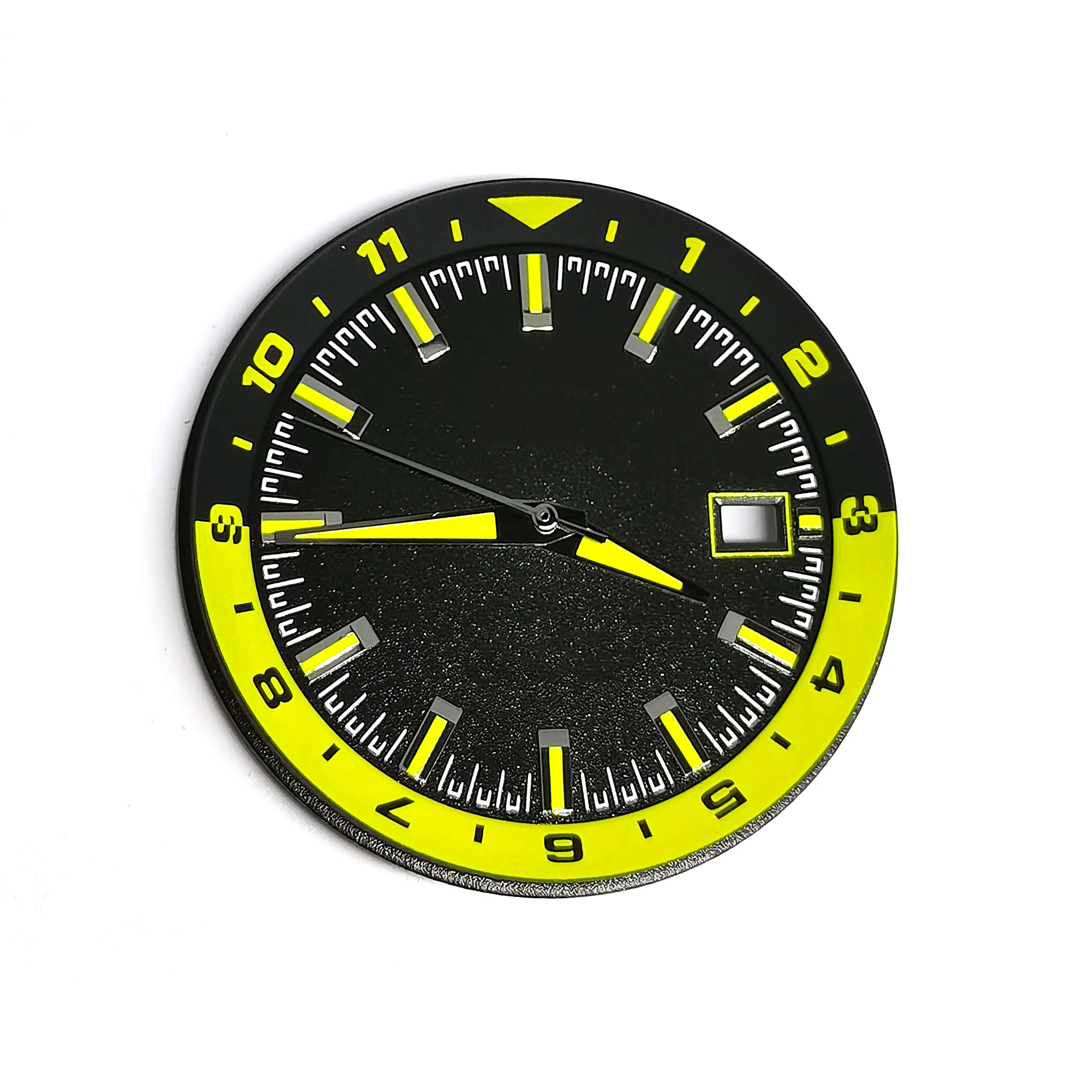 

36.8MM Green Night Light Watch Dial Add Hands Fit NH35 Date 3 Window Automatic Movement