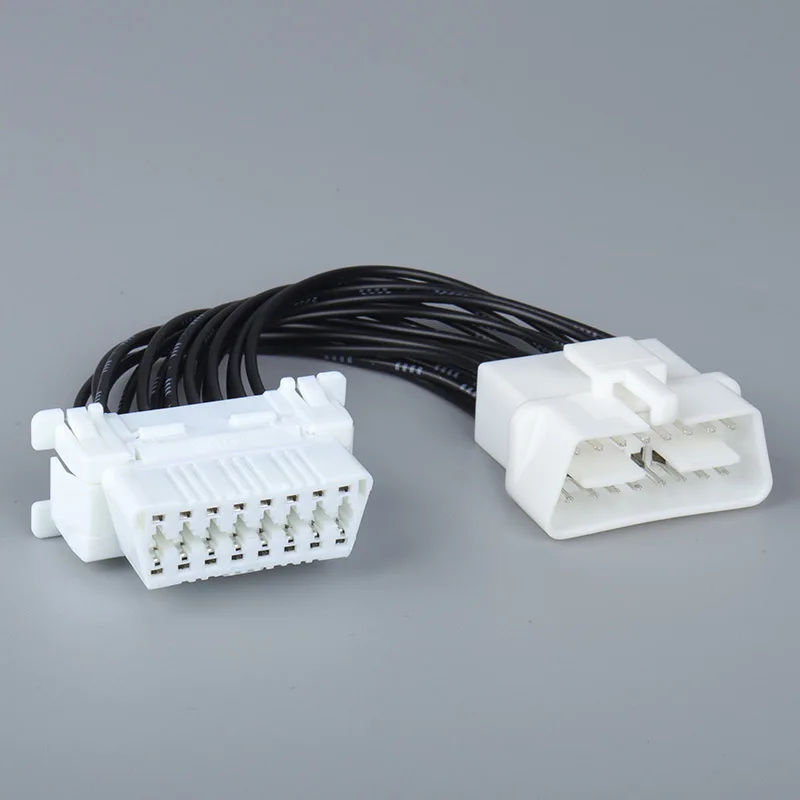 Automobile OBD One-to-one Extension Cable 16-pin 16-core Power-on Detector Interface Annual Inspection and Modification Cable