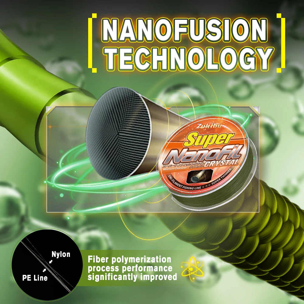 קו דיג חדש של ZUKIBO בצבע ירוק, חלק ודק, עמיד בשחיקה, זיכרון אפס רך וזיכרון אפס