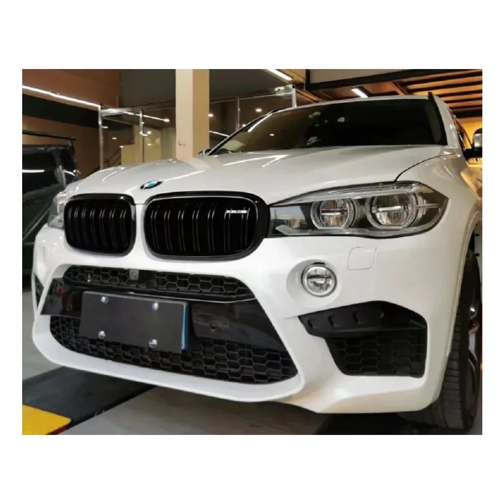 Auto body system For BMW X6 F16 2014-2019 Modified To X6M Style Include Front And Rear Bumper With Grille Side Skirt