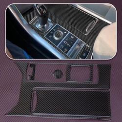 Car Inner Center Console Gear Shift Cover Trim Frame Sticker Set Black Carbon Fiber Fit for Land Range Rover Sport 2014-2017 LHD