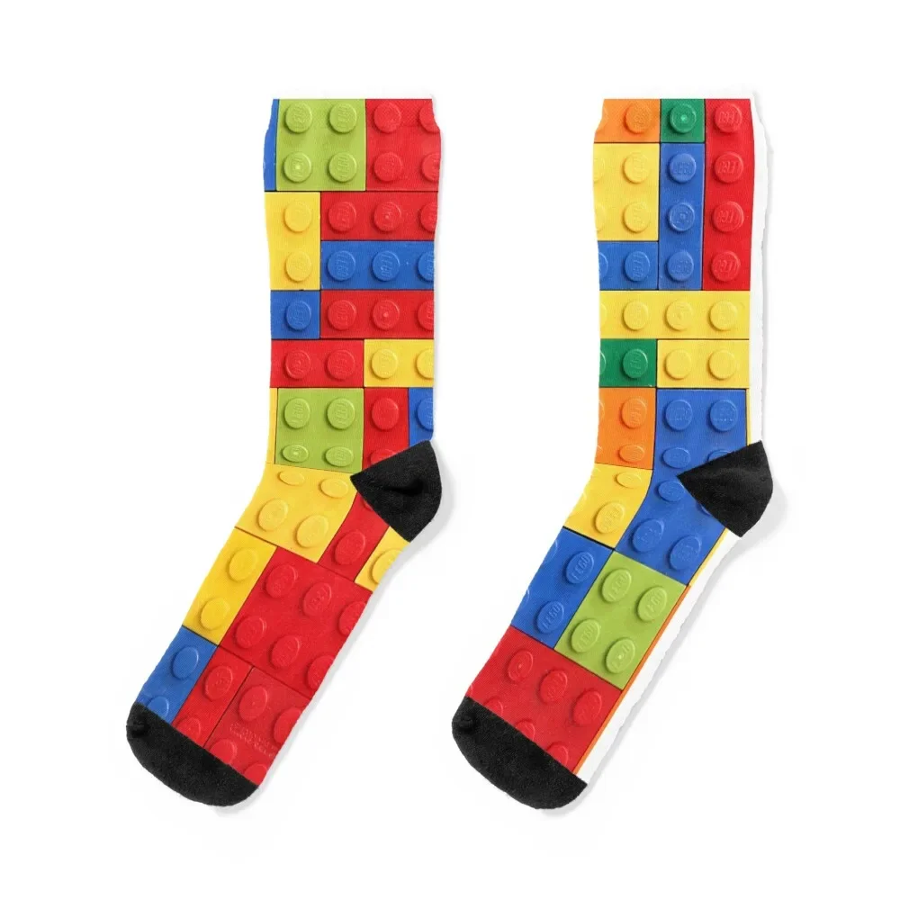 

Colorful Bricks Design Socks Crossfit christmas gift Men Socks Women's