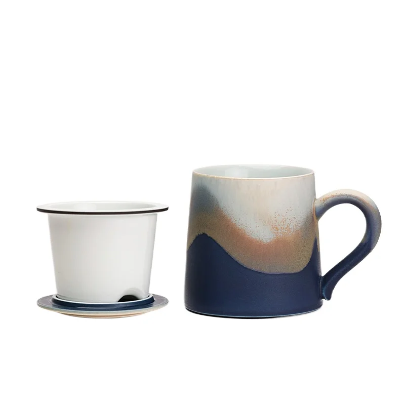 

Ceramic office teacup, men's high-end mug, personal high-end suit with lid
