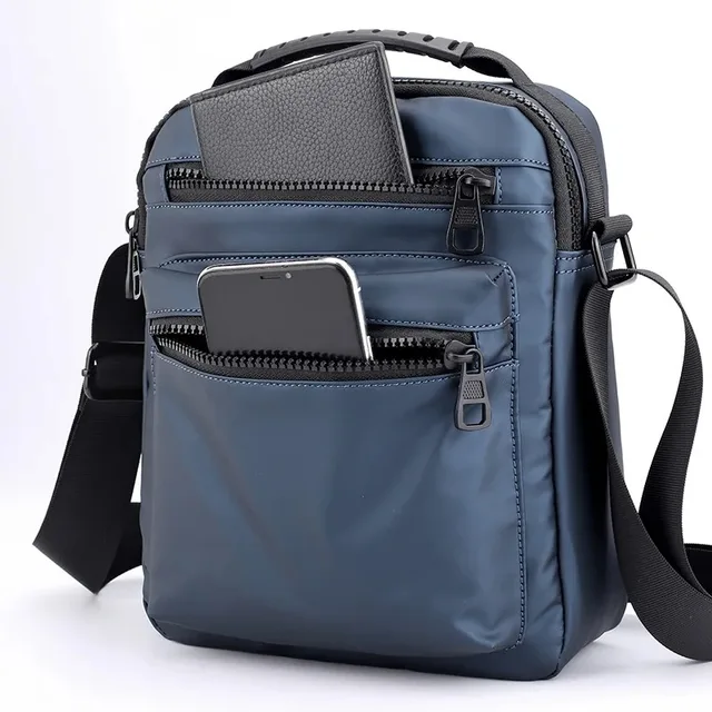 Klasyczna męska torba typu Messenger wielofunkcyjna torba z paskiem na ramię nylonowa biznesowa typu Crossbody, męska proste torebki XA259ZC