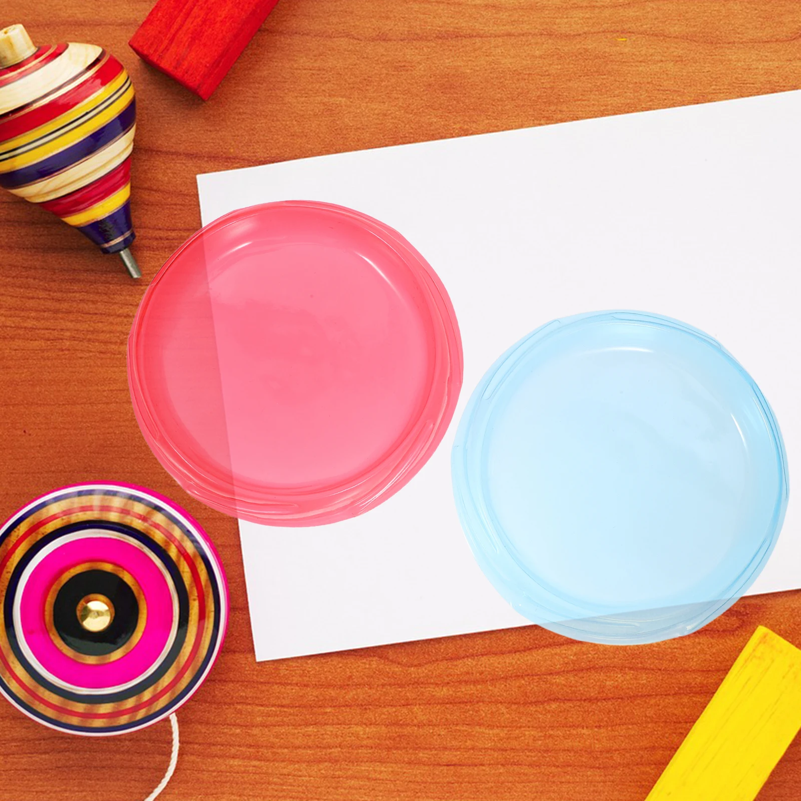 

4 Pcs Plate Toy Gyro Board Battling Game Funny Top Supplies Spinning Child