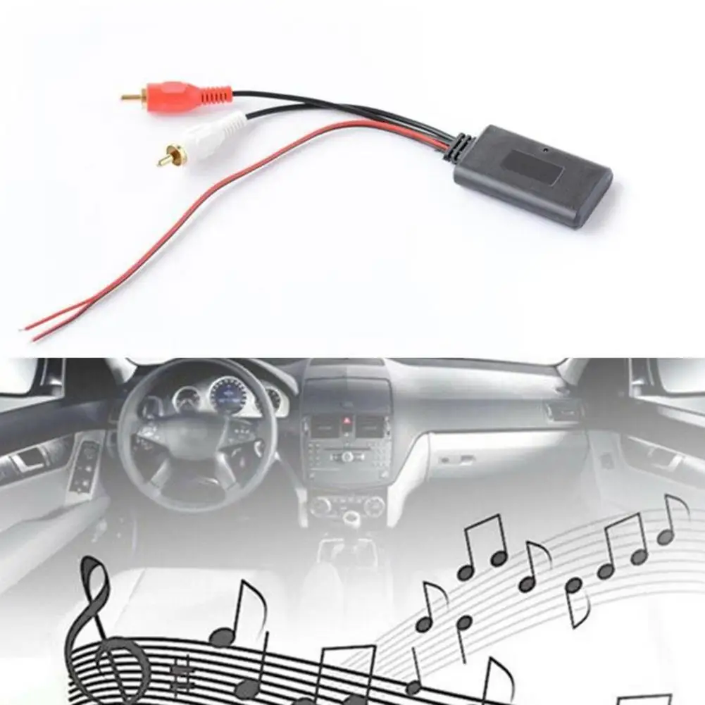 Adaptador Universal inalámbrico para coche, módulo de música con Bluetooth 5,0, 2RCA, puerto USB, Cable de Audio auxiliar